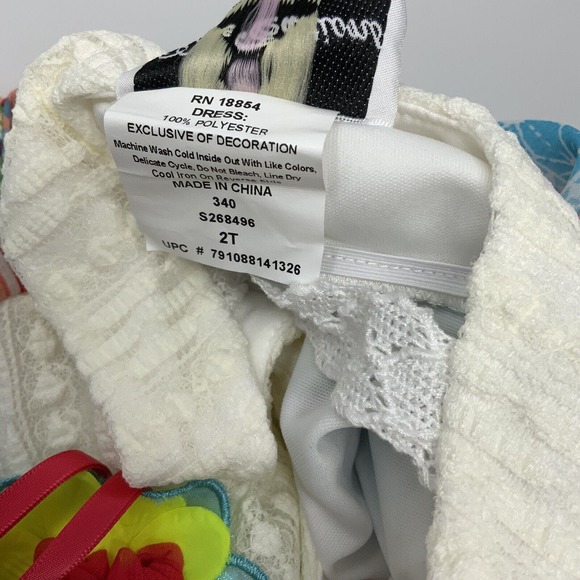 RARE EDITIONS Girl's Country Sleeveless Sun Dress Size 2T Flower Bow Tie Back - Picture 13 of 13